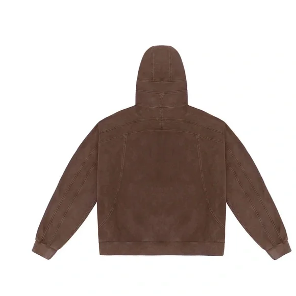 Brown Hoodie with Red Accents - Picture 3 of 3